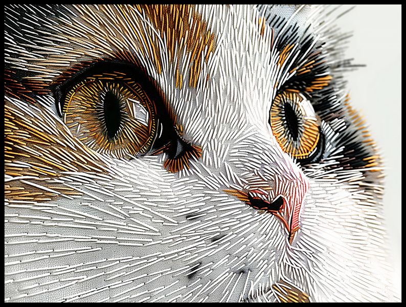 Plakat 100x75cm Nitkowany Kot zdjęcie 2