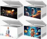 Naklejka samoprzylepna na zamrażarkę zmywarkę pralkę KOSMICZNE WZORY