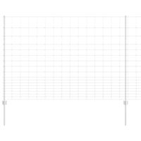 Ogrodzenie z słupkami Srebrny 1.5 x 25 m Stal