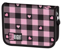 PIÓRNIK 2-KLAPKOWY BEZ WYPOSAŻENIA PINK CHECKERED ST.RIGHT