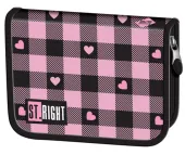 PIÓRNIK 2-KLAPKOWY BEZ WYPOSAŻENIA PINK CHECKERED ST.RIGHT