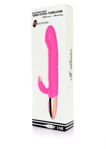 Wibrator - Rechargeable Thrusting Vibrator USB 10 Functions - Heating na Arena.pl