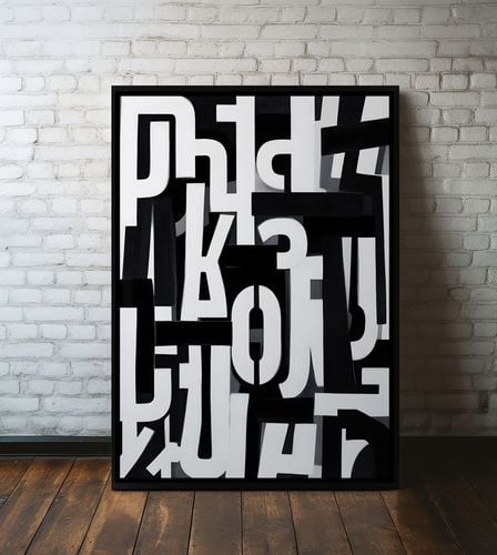 Plakat cyfrowy do wydruku typografia na Arena.pl