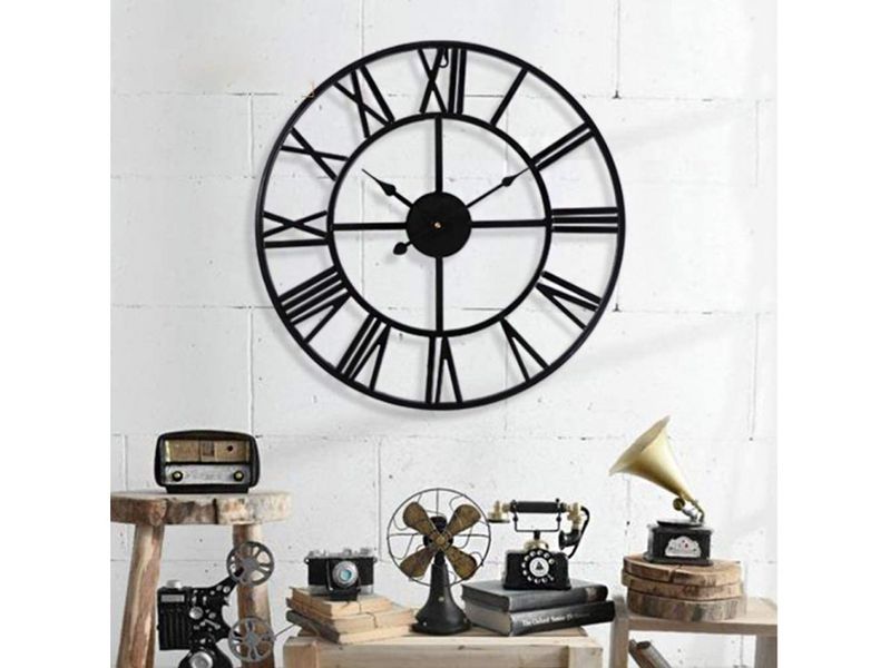 Zegar ścienny retro loft rzymski metalowy 50cm zdjęcie 6