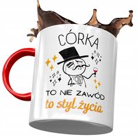 Kubek Czerwony Dla Córki Na Dzień Dziecka Prezent Z Nadrukiem Ze Zdjęciem