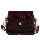 Torebka damska skórzana listonoszka Canaletto lakierowana bordo TD655s354