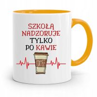 Dla Dyrektora Kubek Żółty Tylko Po Kawie Z Nadrukiem Ze Zdjęciem