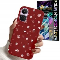 ETUI DO OPPO RENO 10 PRO 5G - ŚWIĄTECZNE WZORY CHOINKA + FOLIA