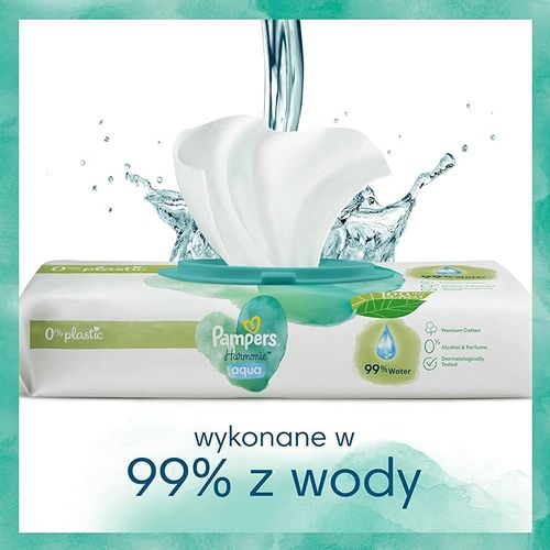 Pampers Harmonie Aqua - Delikatne Chusteczki Nawilżane dla Dzieci 3 x 48szt na Arena.pl