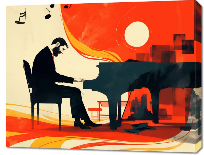 Obraz 90x70cm Pianista zdjęcie 1