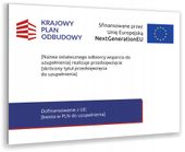 Tablica KRAJOWY PLAN ODBUDOWY KPO - Aktualny Wzór 2023 2024 uzupełniona