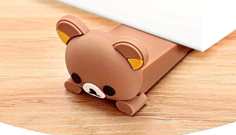 Klin Plastikowy Blokada Stoper Do Drzwi Brązowy zdjęcie 2