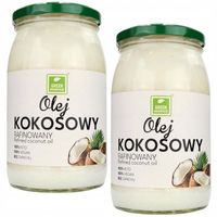 OLEJ KOKOSOWY rafinowany bezzapachowy 2x 900ml premium z kokosa naturalny