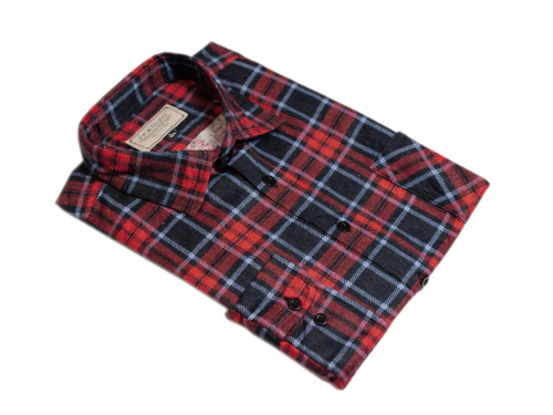 Męska koszula flanelowa w czerwono-niebieską kratę 47/48 - 3XL/4XL na Arena.pl