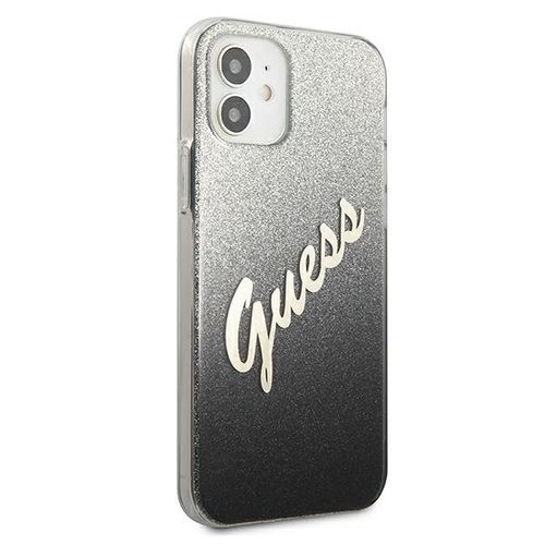 Guess GUHCP12SPCUGLSBK iPhone 12 mini 5,4" czarny/black hardcase Glitter Gradient Script na Arena.pl