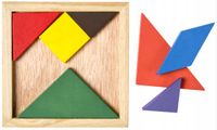 układanka drewniana puzzle tangram logiczna