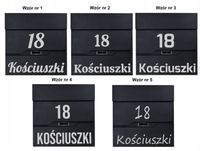 SKRZYNKA POCZTOWA NA LISTY GAZETY Z NAPISEM NUMEREM DOMU SPERSONALIZOWANA