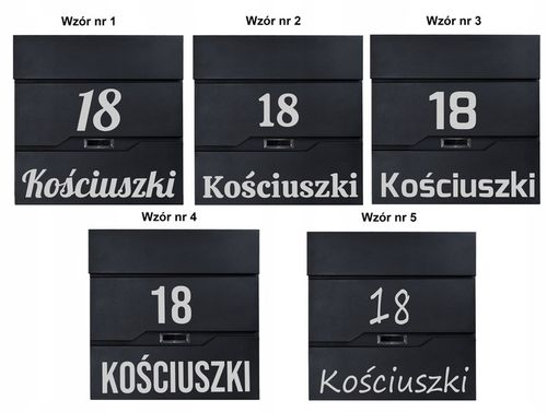 SKRZYNKA POCZTOWA NA LISTY GAZETY Z NAPISEM NUMEREM DOMU SPERSONALIZOWANA na Arena.pl