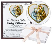ROCZNICA ŚLUBU JUBILEUSZ 10 25 40 45 50 PREZENT PAMIĄTKA W OZDOBNYM PUDEŁKU