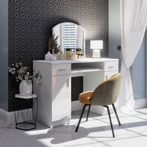 Toaletka kosmetyczna PARIS + Lustro Połysk na Arena.pl