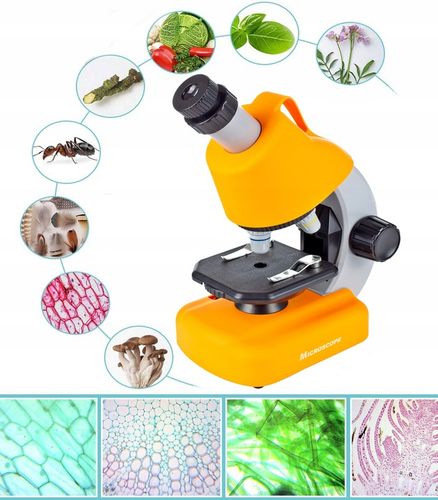 MIKROSKOP NAUKOWY ZABAWKA DLA DZIECI Z AKCESORIAMI W WALIZCE 640X na Arena.pl