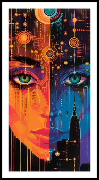 Plakat 50x100cm Cyfrowa Psyche zdjęcie 3