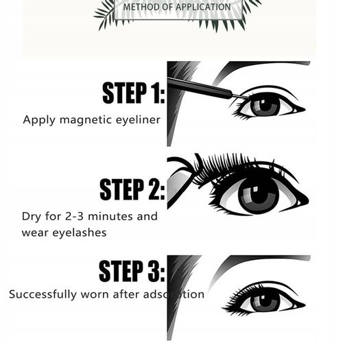 RZĘSY MAGNETYCZNE 5X DŁUGIE + PĘSETA + 2X EYELINER na Arena.pl