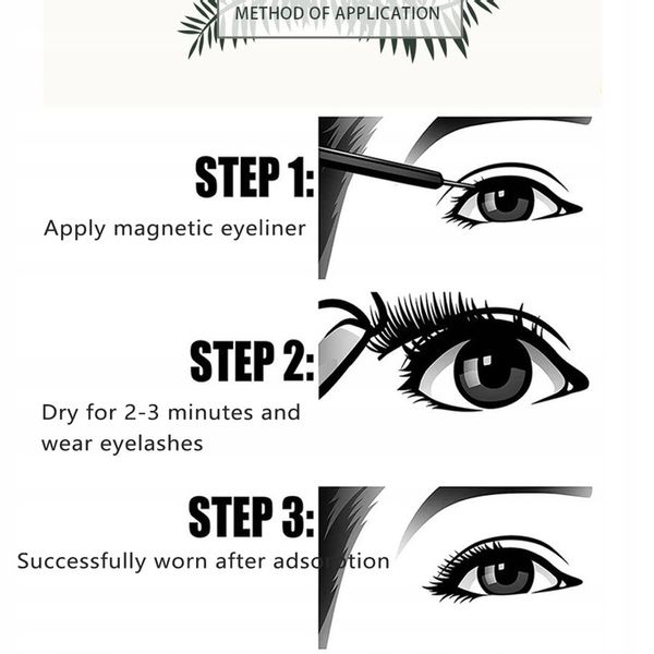 RZĘSY MAGNETYCZNE 5X DŁUGIE + PĘSETA + 2X EYELINER zdjęcie 8