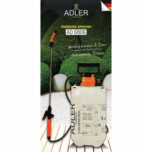 Ręczny OPRYSKIWACZ CIŚNIENIOWY Duża Pojemność 5L REGULACJA Zraszania Lanca na Arena.pl