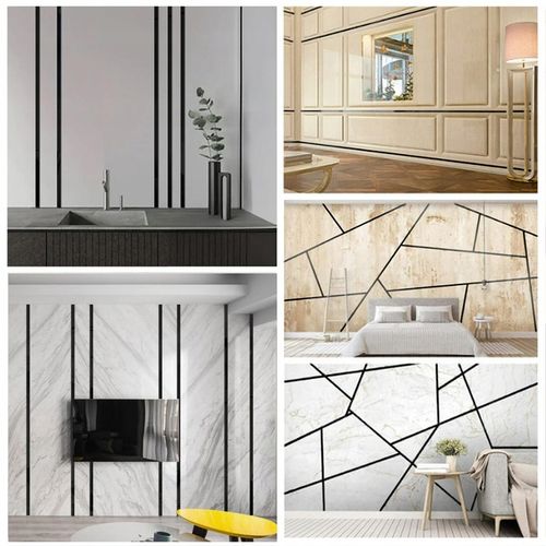 Listwa Dekoracyjna SAMOPRZYLEPNA Czarna POŁYSK Taśma Ozdobna 2cm x na Arena.pl