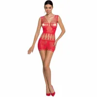 passion bs090 bodystocking czerwony, siateczkowy, elastyczny, one size