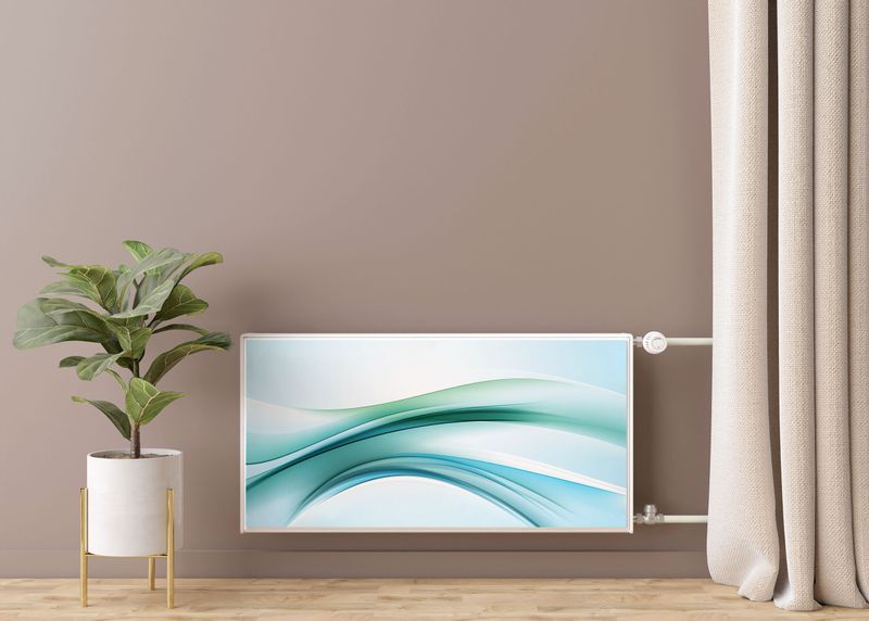 Osłona MAGNETYCZNA Kaloryfera Niebieska Fala Abstrakcja 80cm x 60cm zdjęcie 7