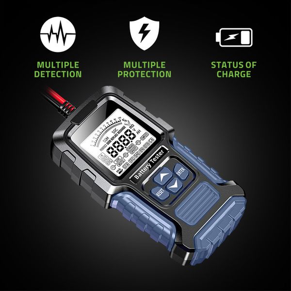 Qoltec Cyfrowy tester akumulatora z wyświetlaczem LCD 12V 24V 3Ah-400Ah zdjęcie 3