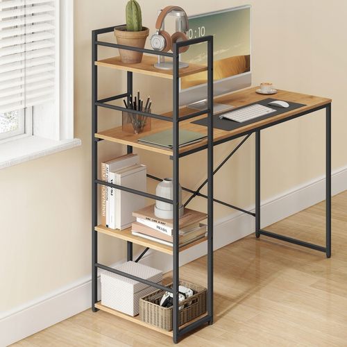 Biurko z Regałem MAX 4.0 Nowoczesne Loft Do Pokoju Biura Dąb na Arena.pl