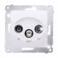 SIMON 54 GNIAZDO ANTENOWE R-TV-SAT KOŃCOWE DASK.01/11 BIAŁY