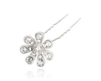 Szpilki do włosów kwiat z dżetami 2 sztuki