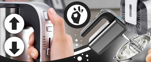 MIKSER RĘCZNY ROBOT KUCHENNY 300W TURBO TRZEPACZKI HAKI 5 PRĘDKOŚCI na Arena.pl