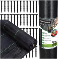 Agrotkanina przeciwko chwastom ściółkująca 3,2*100m 70g + szpilki