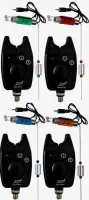 ZESTAW 4x SYGNALIZATOR WĘDKARSKI WODOODPORNY LED + 4x SWINGER ELEKTRYCZNY