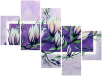 OBRAZ FIOLETOWY KWIAT MAGNOLII