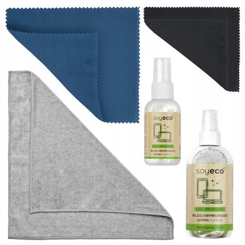 PŁYN DO CZYSZCZENIA EKRANÓW TV LCD LCD MONITORÓW ZESTAW Z MIKROFIBRĄ x3 na Arena.pl