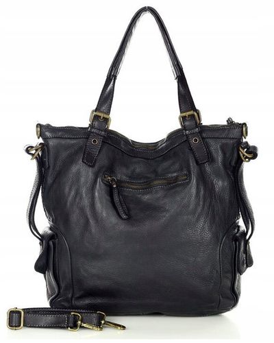 Skórzana torebka shopper z regulowanymi rączkami na Arena.pl