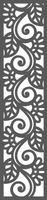 A2 Zawieszka dekor ozdoba ażurowa szara 21x90 cm