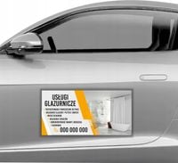 MAGNES NA SAMOCHÓD MAGNETYCZNA REKLAMA 60X30 cm USŁUGI GLAZURNICZE