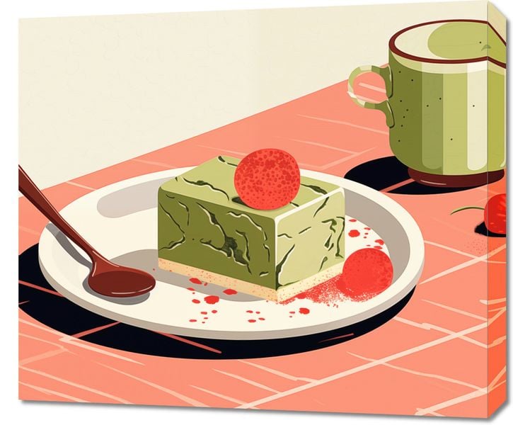 Obraz 70x60cm Deser Matcha zdjęcie 1