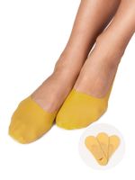 Skarpety stopki damskie niskie laserowe musztardowe 3PAK 36-41 YOCLUB