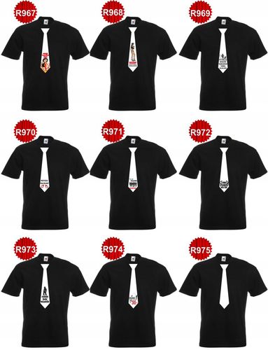 krawat KOSZULKA t-shirt na WIECZÓR KAWALERSKI na Arena.pl