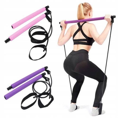 DRĄŻEK DO PILATESU BAR KIJ DO ĆWICZEŃ GUMY OPOROWE EKSPANDERY Z DRĄŻKIEM na Arena.pl