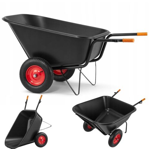 Taczka ogrodowa dwukołowa koleba wózek paszowy JAPONKA 350L PLASTIKOWY na Arena.pl