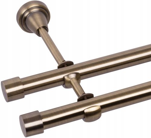 KARNISZ PODWÓJNY 200 CM 19+19 MM SUN METALOWY 3 KOLORY RENA na Arena.pl